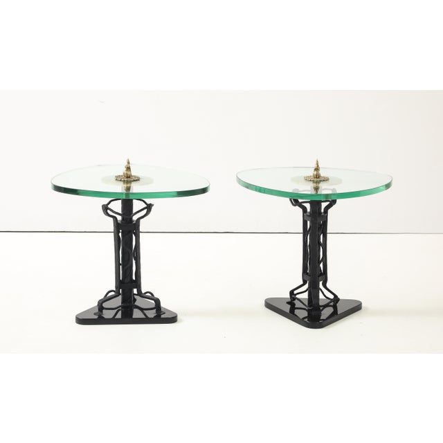 1970's Baroque Style Brass and Iron Side Tables For Sale - Image 13 of 14
