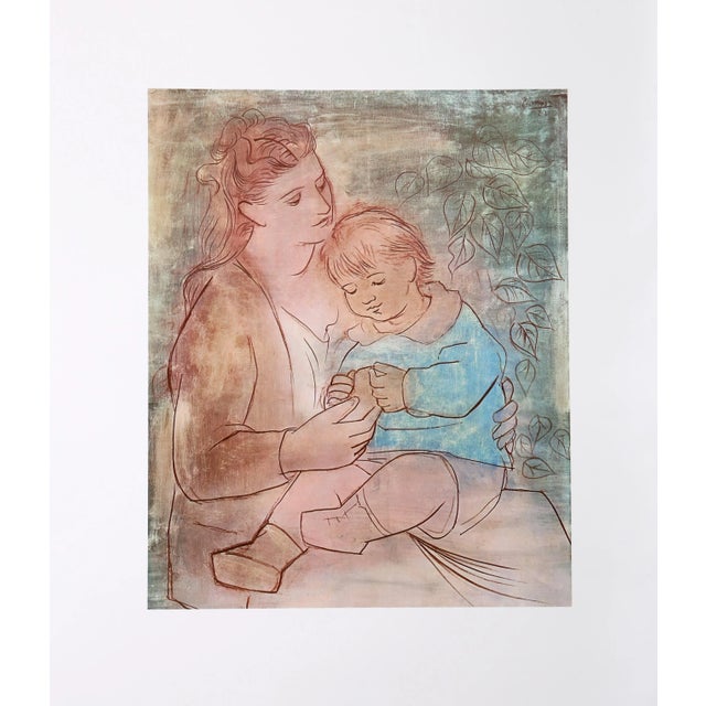 1980s "Mother and Child" Print After Pablo Picasso For Sale
