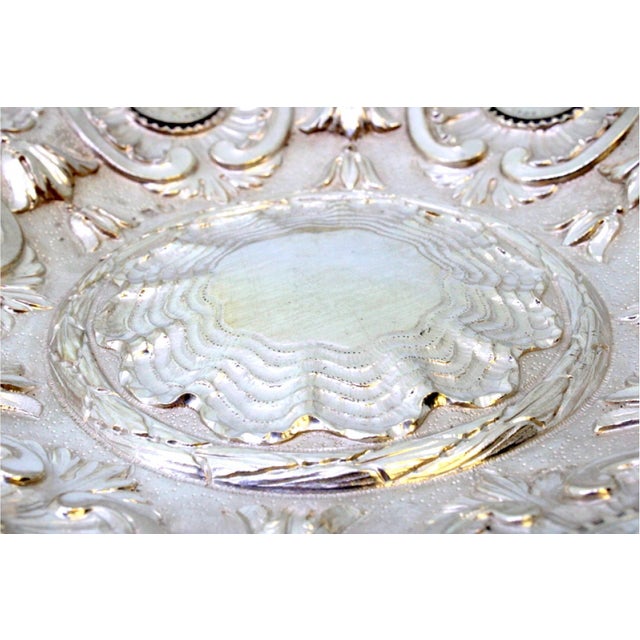 Silver Wall Tray with Shells and Engraved Floral Motifs For Sale - Image 6 of 10