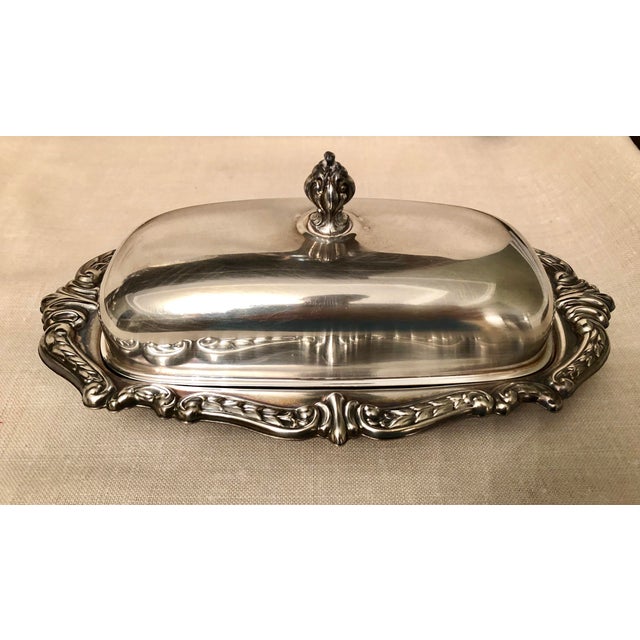 1970s Vintage Silver Plate Butter Dish Chairish