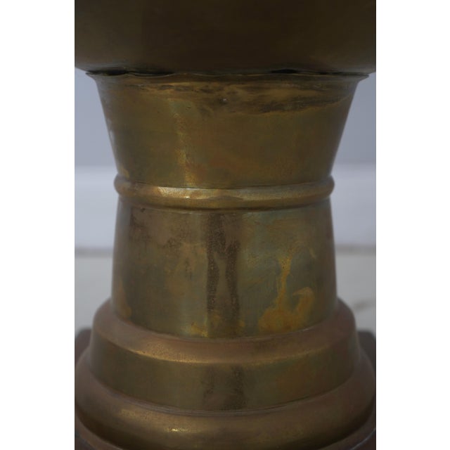 Pair Mottahedeh 19th Century Brass Handled Urns For Sale - Image 10 of 13