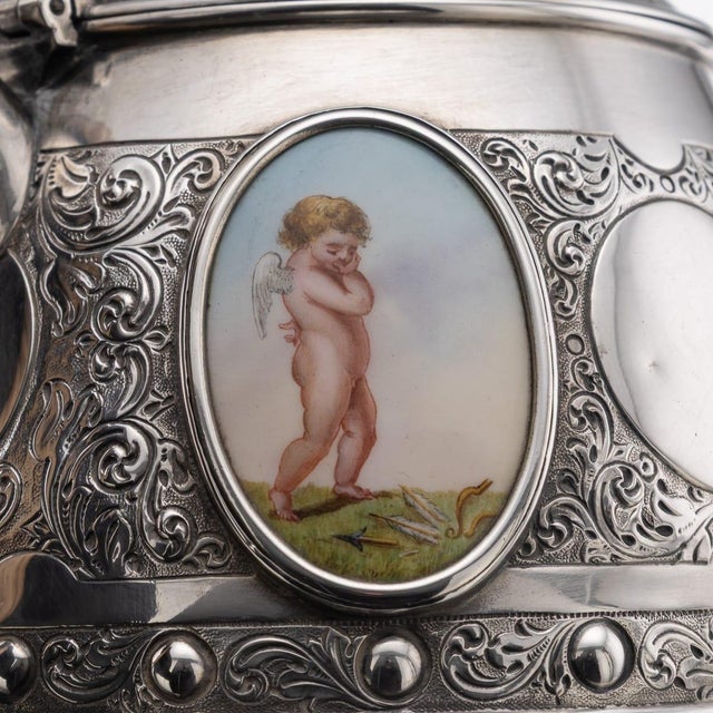 Antique Victorian Silver Tea Service by Charles Edwards, 1885, Set of 3 For Sale - Image 13 of 18