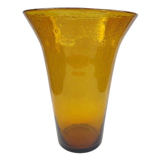 Vintage Bubble Glass Vase, 1970s For Sale