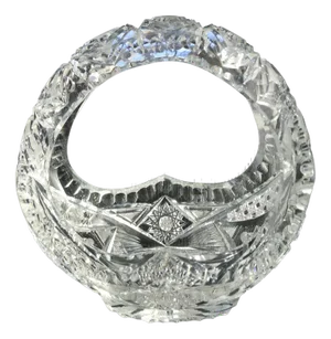 Crystal Basket by A. Jabłoński, 1980s