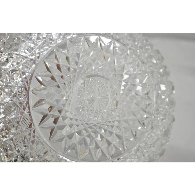 White Antique Brilliant Cut Glass Victorian Saw Tooth Heavy 10" Candy Fruit Bowl For Sale - Image 8 of 9