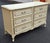 French Provincial Mid 20th Century French Provincial Style Cream Painted and Partial Gilt Double Dresser For Sale - Image 3 of 15