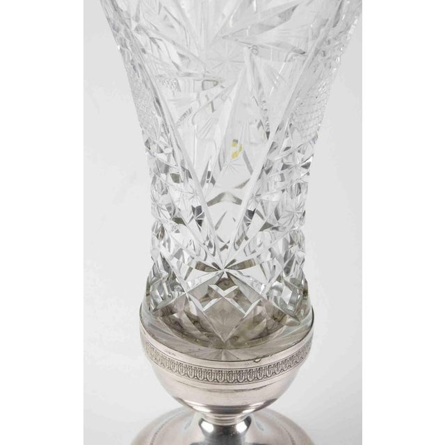 Vintage Silver and Crystal Vase, Italy, Mid-20th Century For Sale - Image 4 of 7