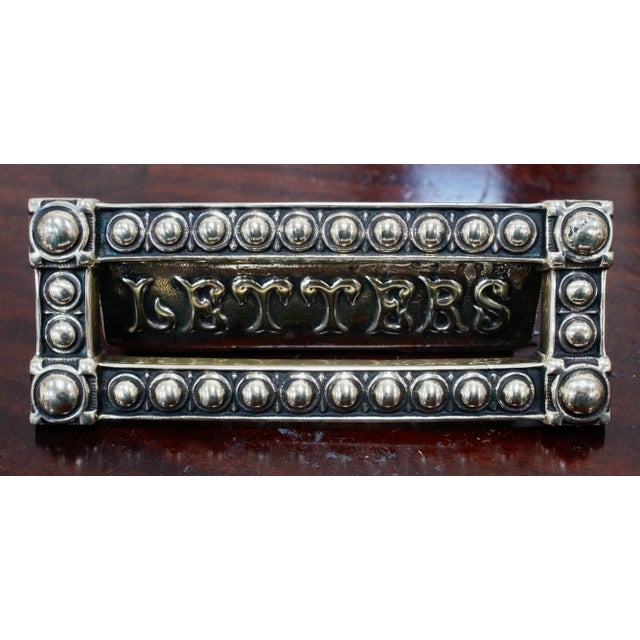 Late 19th Century Victorian Brass Letter Box from James Cartland & Sons, 1899 For Sale - Image 5 of 6