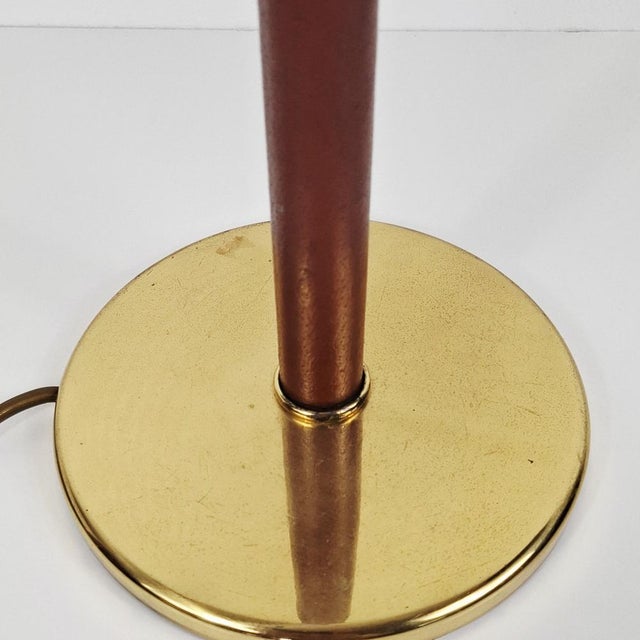 Table Lamp in Brass and Leather by Josef Frank for J.T. Kalmar, 1950s For Sale - Image 16 of 18