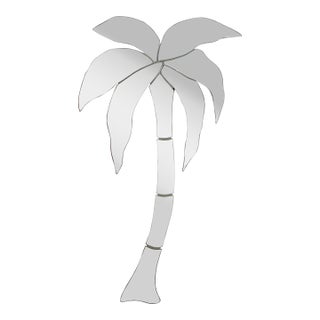 Vintage Midcentury Palm Tree Wall Mirror For Sale