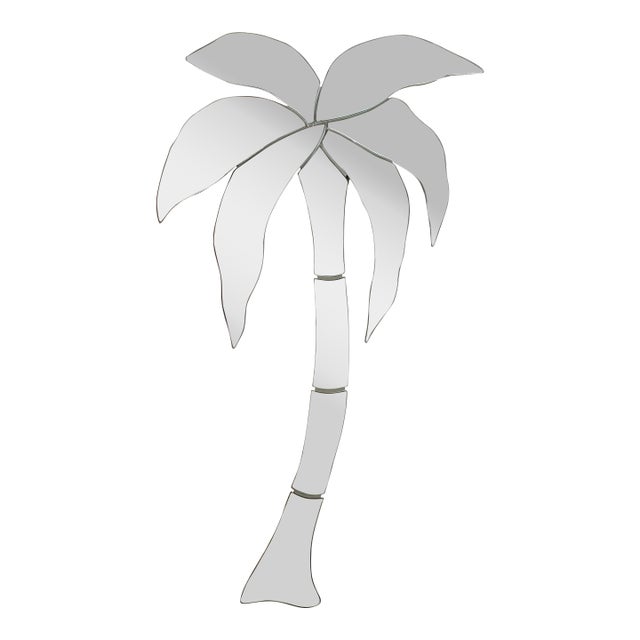 Vintage Midcentury Palm Tree Wall Mirror For Sale
