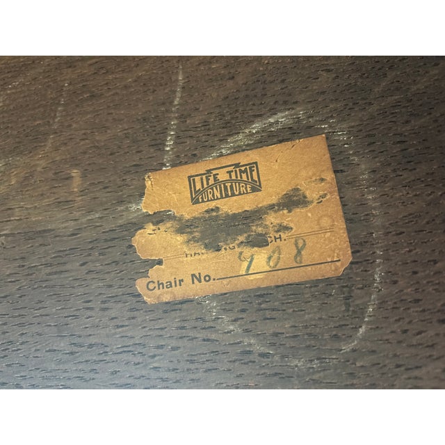 Lifetime Furniture Antique Mission Oak Arts & Crafts Desk or Library Table, Circa 1910 For Sale - Image 13 of 14