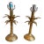 Small Heavy Cast Brass Palm Tree Table Lamps – Pair For Sale