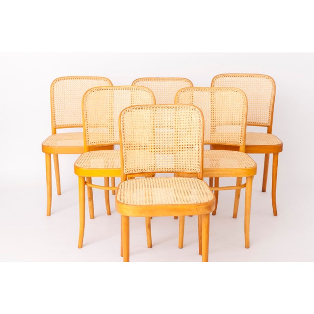 These elegant bentwood chairs were crafted by the renowned Czechoslovakian manufacturer Ligna in the 1960s–1970s. Their...