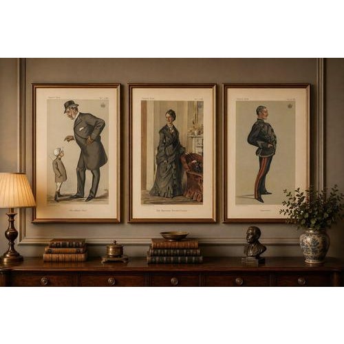 Late 19th Century Vanity Fair Artist, Aristocracy Society & Military, 1883, Prints, Set of 3 For Sale - Image 5 of 9