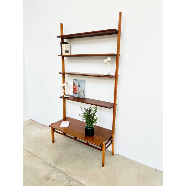 Wood Modular Teak and Beech Wall System attributed to William Watting for Scanflex, Denmark, 1960s For Sale - Image 7 of 17