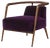Essex Purple Velvet Armchair by Javier Gomez For Sale