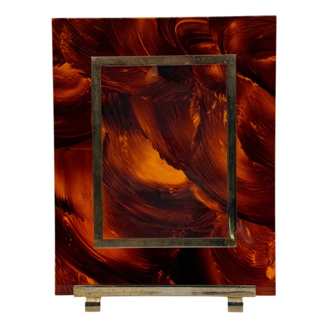 Hollywood Regency Acrylic Glass Picture Frame, Italy, 1970s For Sale