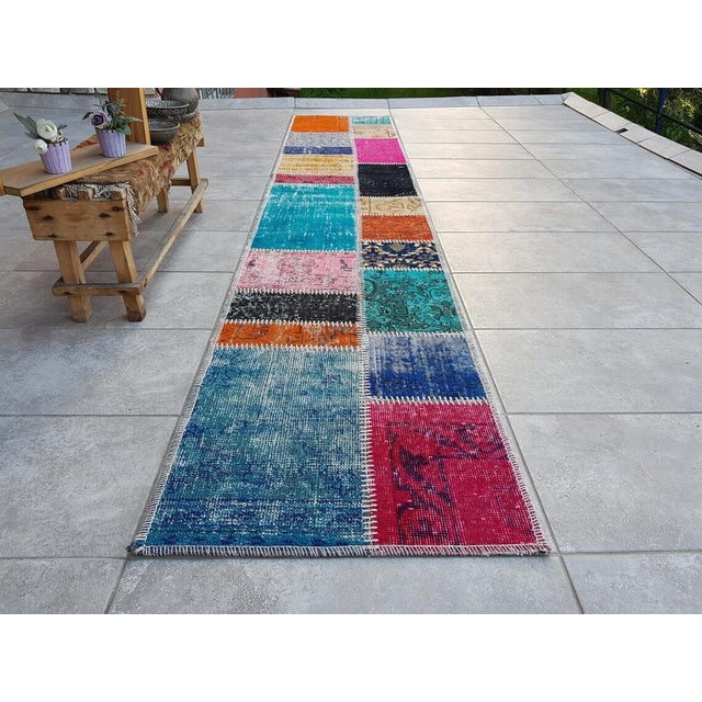 Vintage Handknotted Hallway Runner For Sale - Image 4 of 10