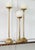 Metal Vintage Brass Candlestick Set Scalloped Design Solid Brass Candle Holders Set of 3 Boho Classic Decor For Sale - Image 7 of 7