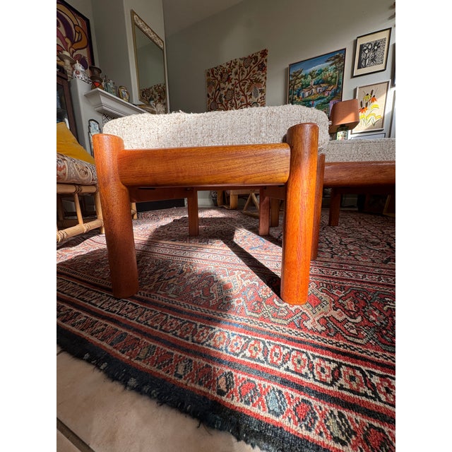 Wood 1970s Mid Century Juul Kristensen Teak Stool/ Ottoman (Only 1 Left!) For Sale - Image 7 of 12