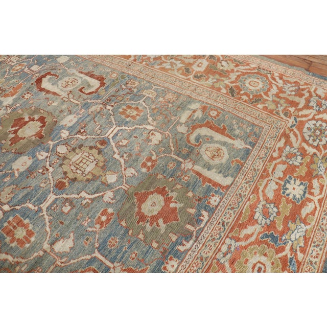 Antique Sultanabad Mahal Persian Carpet - 10'5" x 13'10" For Sale - Image 4 of 6