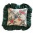 Vintage Handmade Needlepoint Throw Pillow Cottage Core Embellished With Flowers, Branches and Vines For Sale