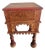 Early 20th Century Primitive Moorish Hand Carved Wooden Latticework Side Table For Sale