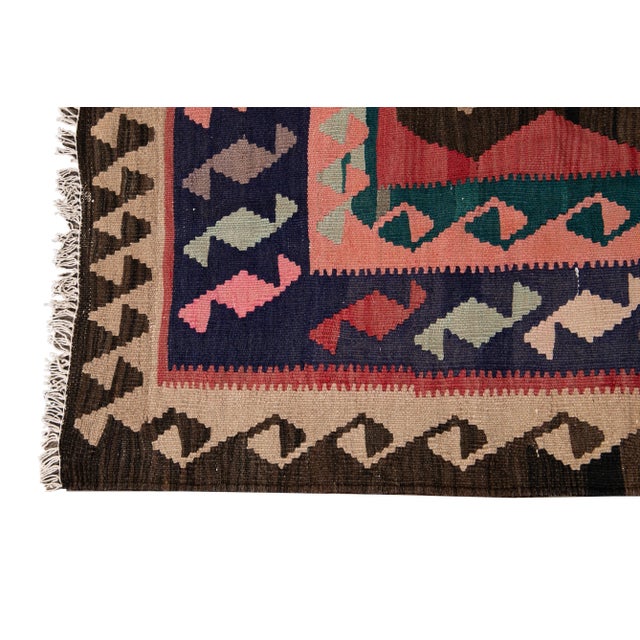 Mid-20th Century Vintage Persian Kilim, 4'7" X 10'5" For Sale - Image 9 of 12