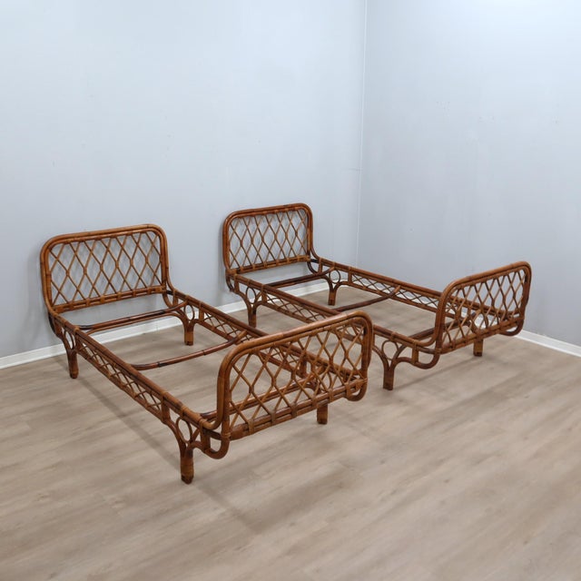 Mid-Century Italian Rattan Malacca Daybeds by Franca Helg, 1950s, Set of 2 For Sale - Image 13 of 13