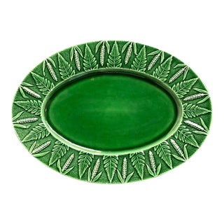 Vintage Boho Italian Glazed Ceramic Platter For Sale