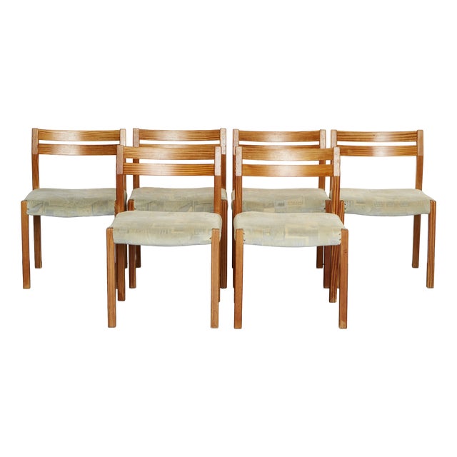 Pine No. 404 Dining Chairs by Niels O. Møller Moller for J.L. Møller, 1970s, Set of 6 For Sale