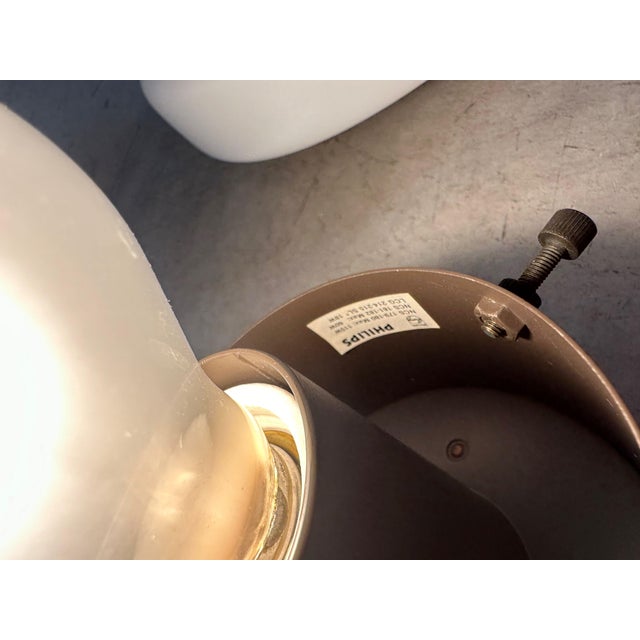 Brown Vintage Ceiling Lamp in Opaline from Philips, 1980s For Sale - Image 8 of 11