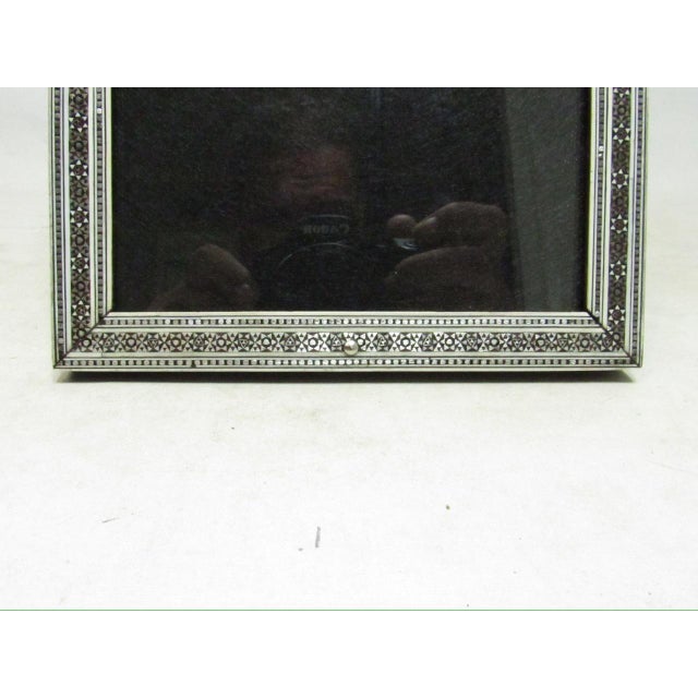 Antique Anglo Indian micro mosaic inlaid photo frame, c.1880 Rectangular in shape, inlaid with metal, wood and bone...