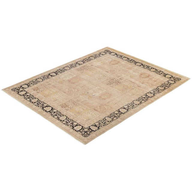Ivory Mogul Collection Hand-Knotted Area Rug - Ivory 9' 3" x 11' 10" For Sale - Image 8 of 9