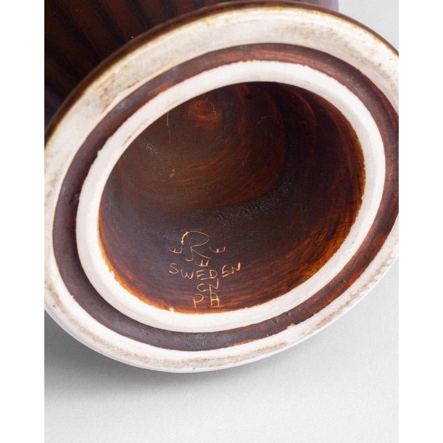 1950s Decorative Stoneware Vase by Gunnar Nylund for Rörstrand, Sweden, 1950s For Sale - Image 5 of 7