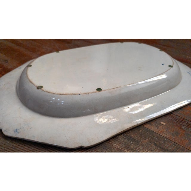 19th Century English Blue and White Staffordshire Chinoiserie Transferware Tray For Sale - Image 12 of 13