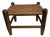 1960s Woven Reed and Wood Foot Stool For Sale