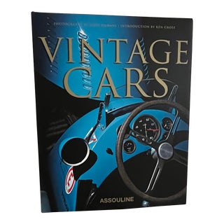 Assouline “Vintage Cars” Blue Coffee Table Book For Sale