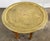 Mid 20th Century Vintage Moroccan Style Carved Wood Brass Tray Top Collapsible Side Table For Sale - Image 5 of 11