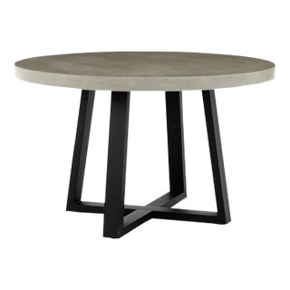 Four Hands Cyrus Round 48" Dining Table, Grey For Sale