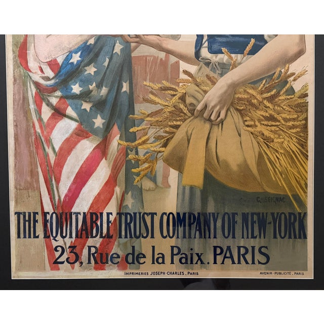 Realism Guillaume Seignac - Emprunt National 6% 1920, French National Loan Lithograph Poster For Sale - Image 3 of 6