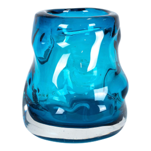 1960s European Blue Art Glass Bowl / Vase by Whitefriars