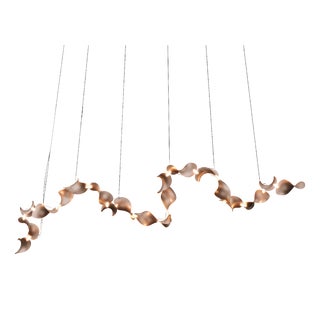 Dune 20 Curve Chandelier with Metallic Tone Shades from Moss Objects For Sale