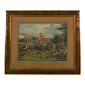 Framed Gilbert S. Wright Fox Hunting Print