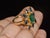 Late 20th Century Gia Certified 8.20Cts Emerald Sapphire & Diamond 18k Gold Cocktail Ring, Size 6.75 For Sale - Image 9 of 15