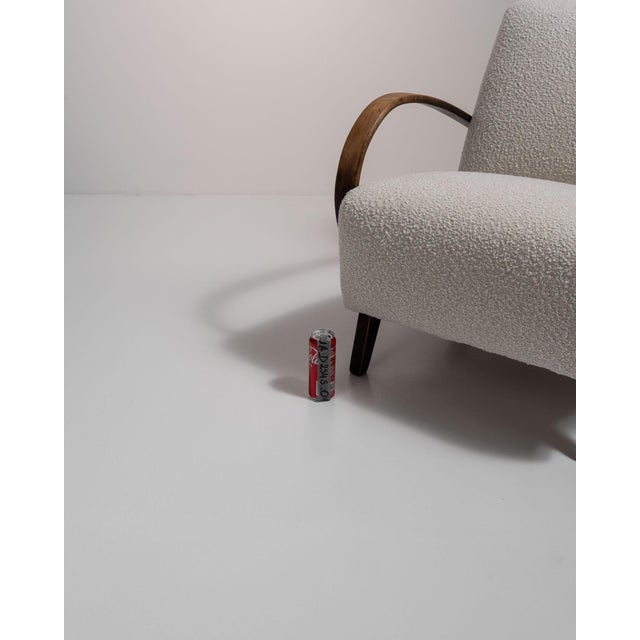 Traditional Mid 20th Century Jindřich Halabala Gray Wood Club Chairs For Sale - Image 3 of 11