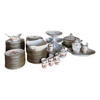 Vintage Galli Rossi Roosters Porcelain Dinner Service by Richard Ginori, 1960s, Set of 86 For Sale