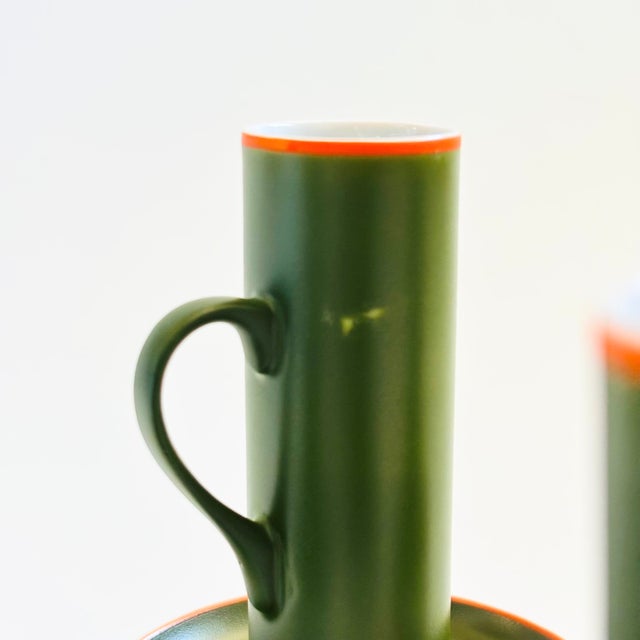 Green MCM LaGardo Tackett Green Demitasse Mugs and Saucers - Set of 4 For Sale - Image 8 of 15