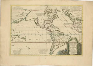 Map of the Americas and Ancient Geography, 1694